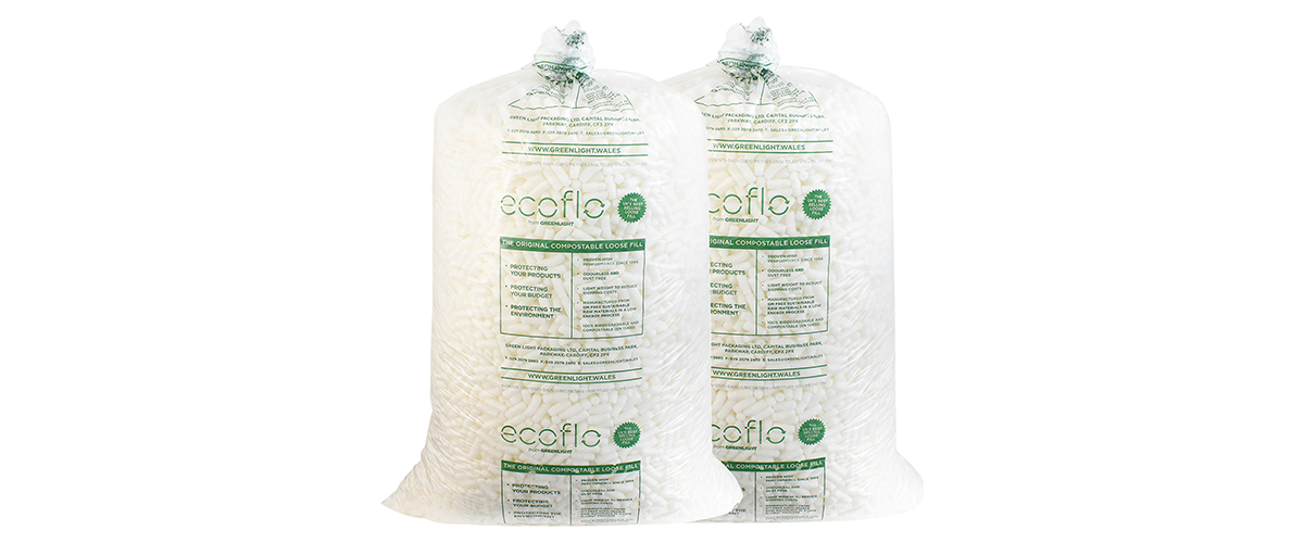 Eco flo biodegradable packing peanuts