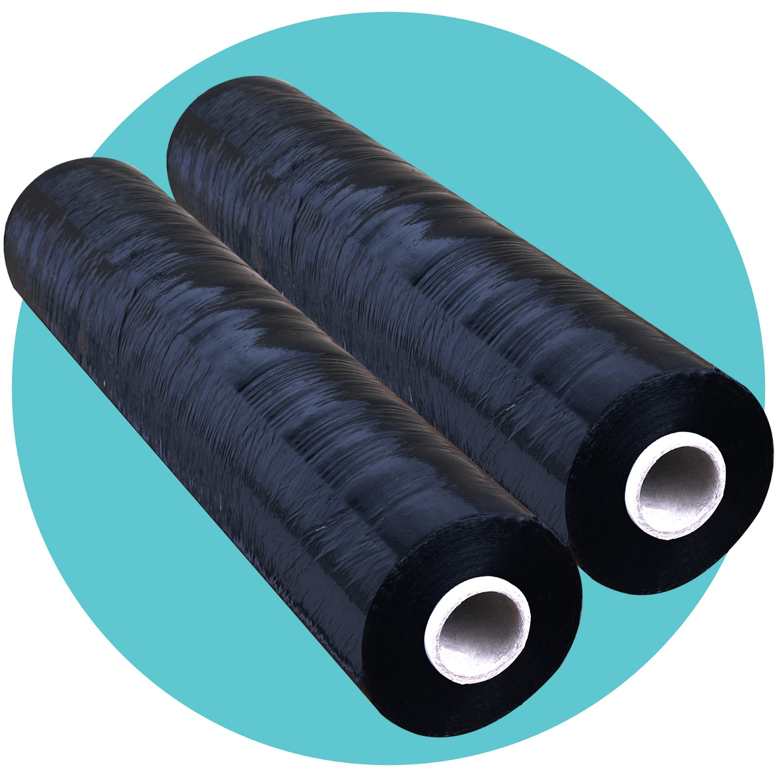 Black Standard Core Pallet Stretch Shrink Wrap.