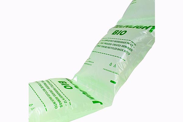 A biodegradable air pillow.